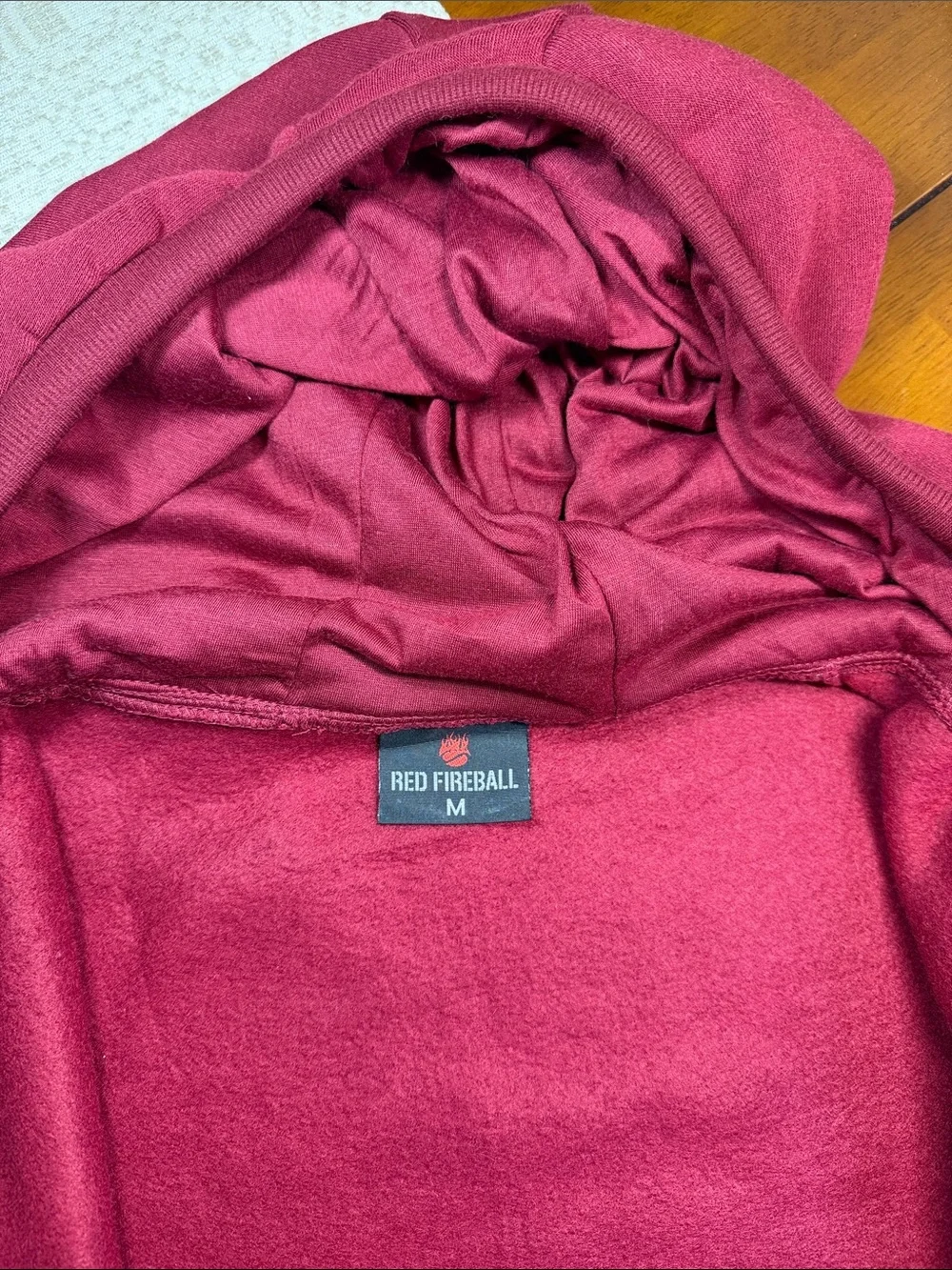 Men’s Solid Maroon Zip-Up Hoodie
